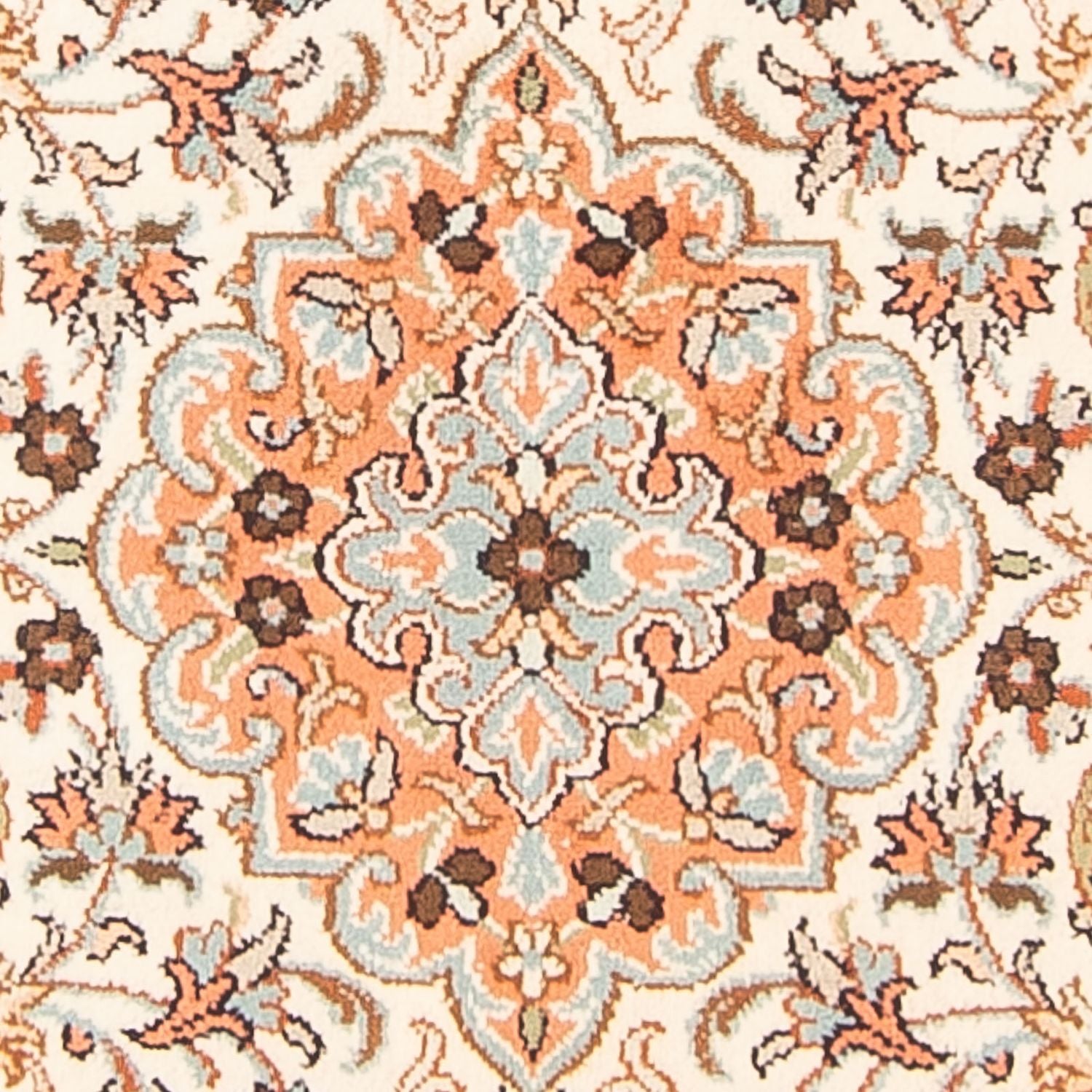 Tappeto di seta - Seta del Kashmir - 125 x 78 cm - crema