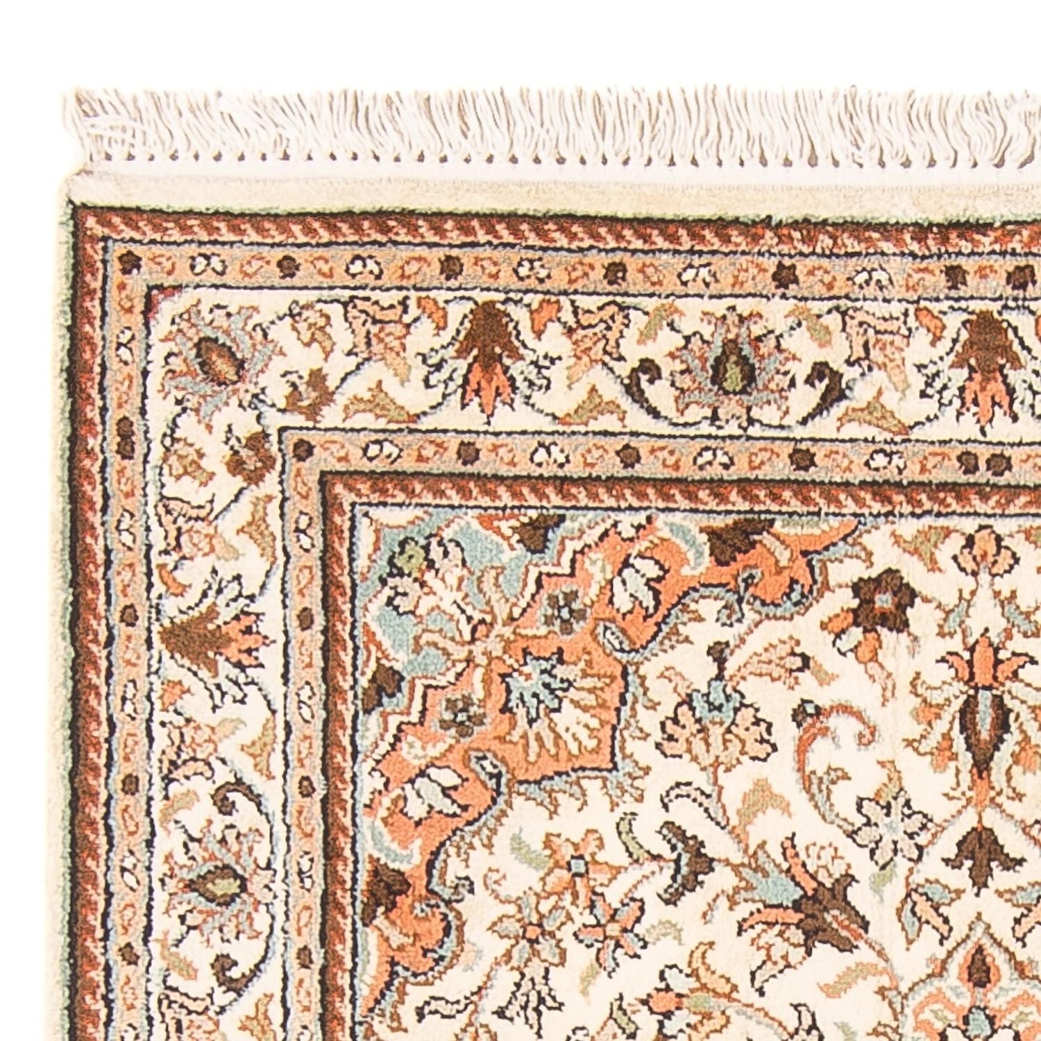 Tappeto di seta - Seta del Kashmir - 125 x 78 cm - crema