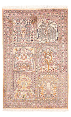 Tappeto di seta - Seta del Kashmir - 119 x 79 cm - multicolore