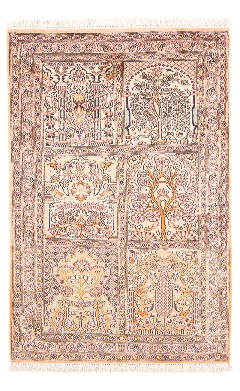 Tappeto di seta - Seta del Kashmir - 119 x 79 cm - multicolore