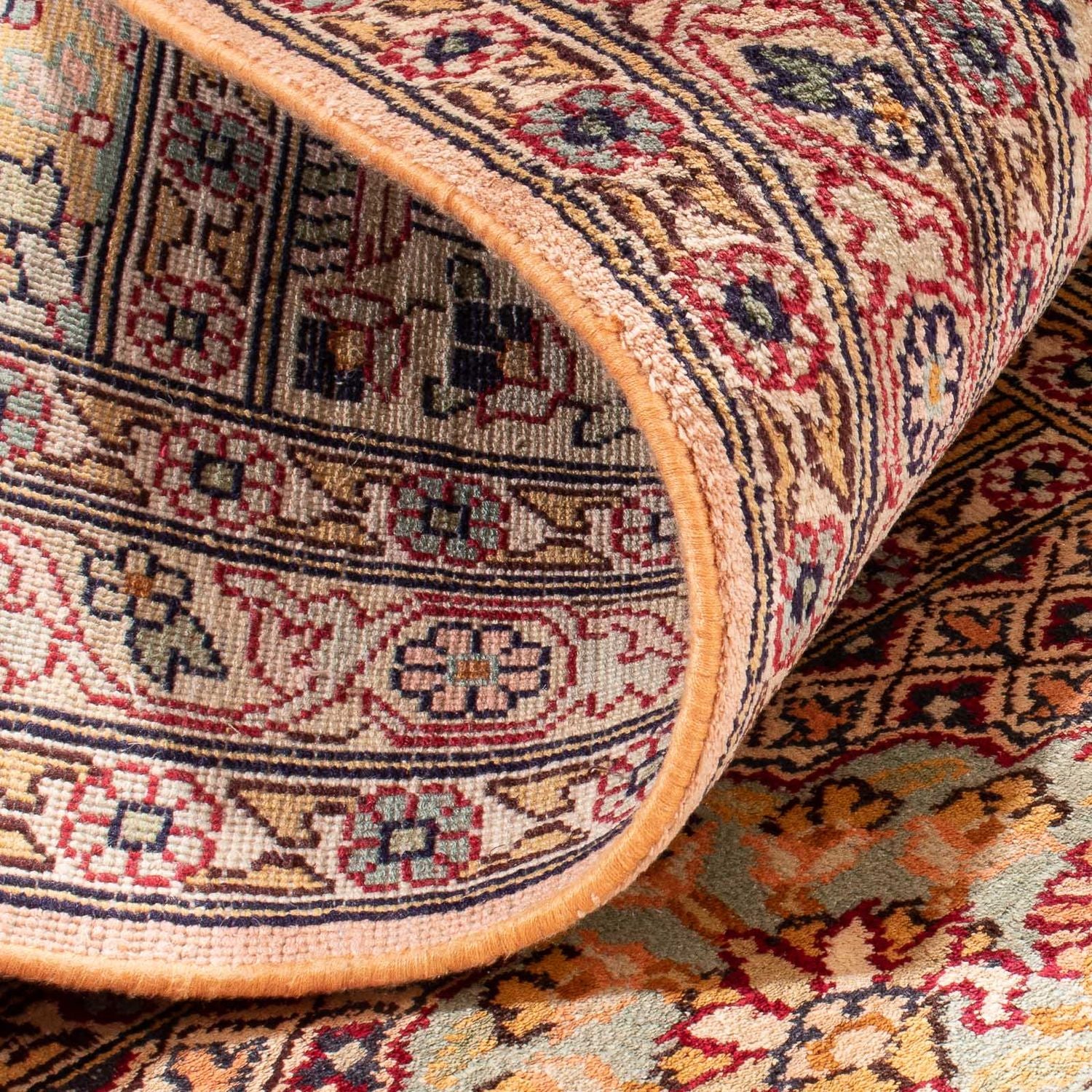 Tappeto di seta - Seta del Kashmir - 119 x 79 cm - multicolore