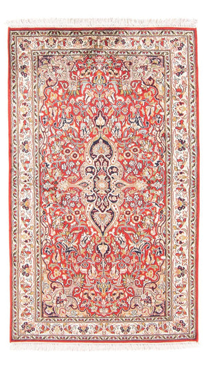 Tappeto di seta - Seta del Kashmir - 162 x 90 cm - rosso