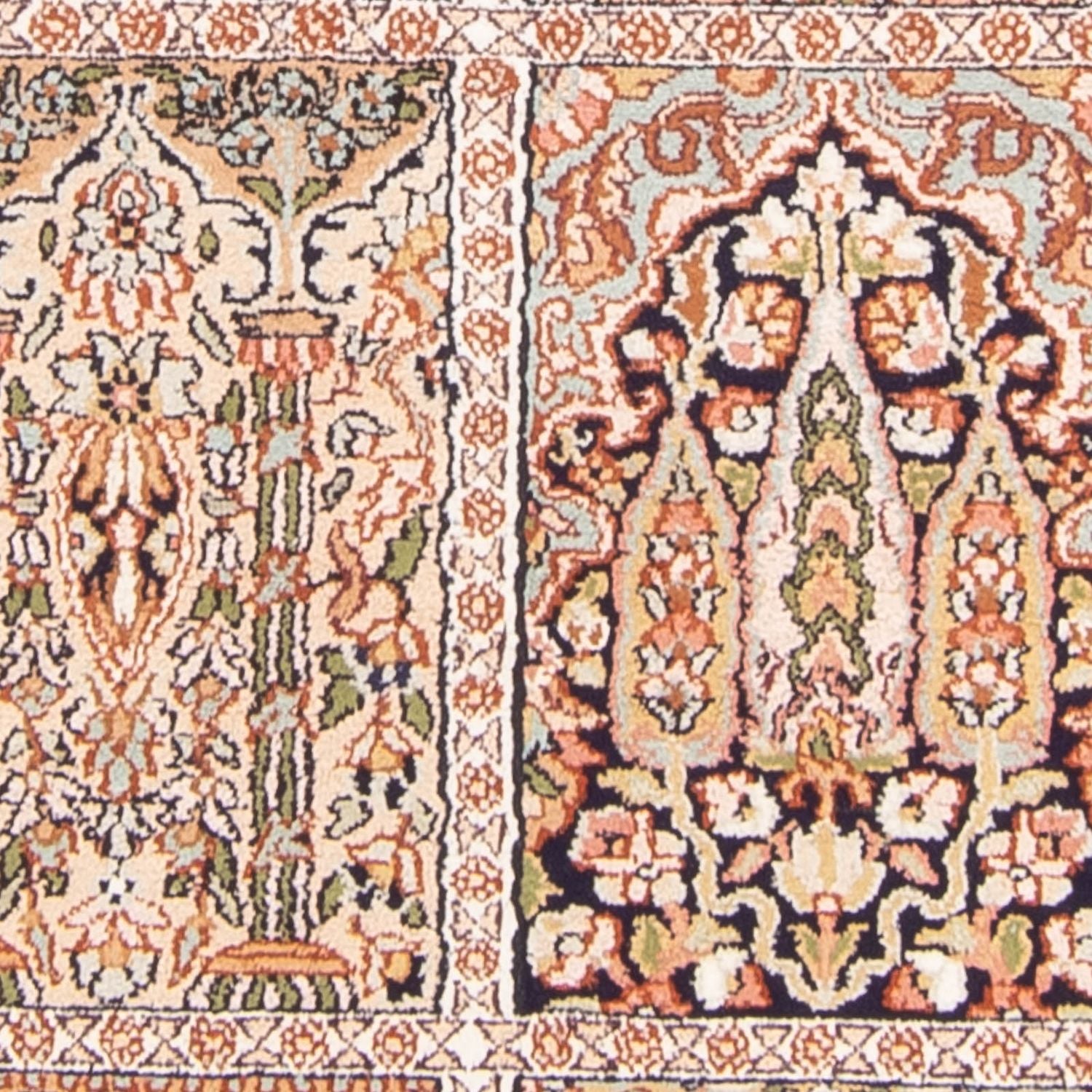 Tappeto di seta - Seta del Kashmir - 148 x 92 cm - multicolore