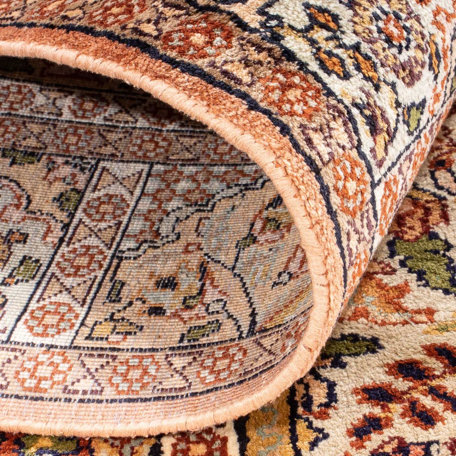 Tappeto di seta - Seta del Kashmir - 148 x 92 cm - multicolore