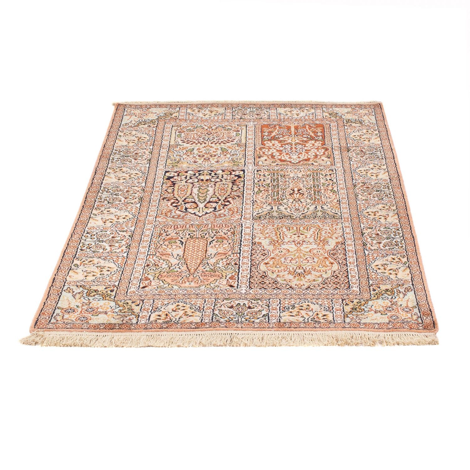 Tappeto di seta - Seta del Kashmir - 148 x 92 cm - multicolore