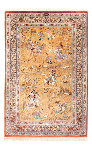 Tappeto di seta - Ghom seta - Premio - 156 x 100 cm - oro