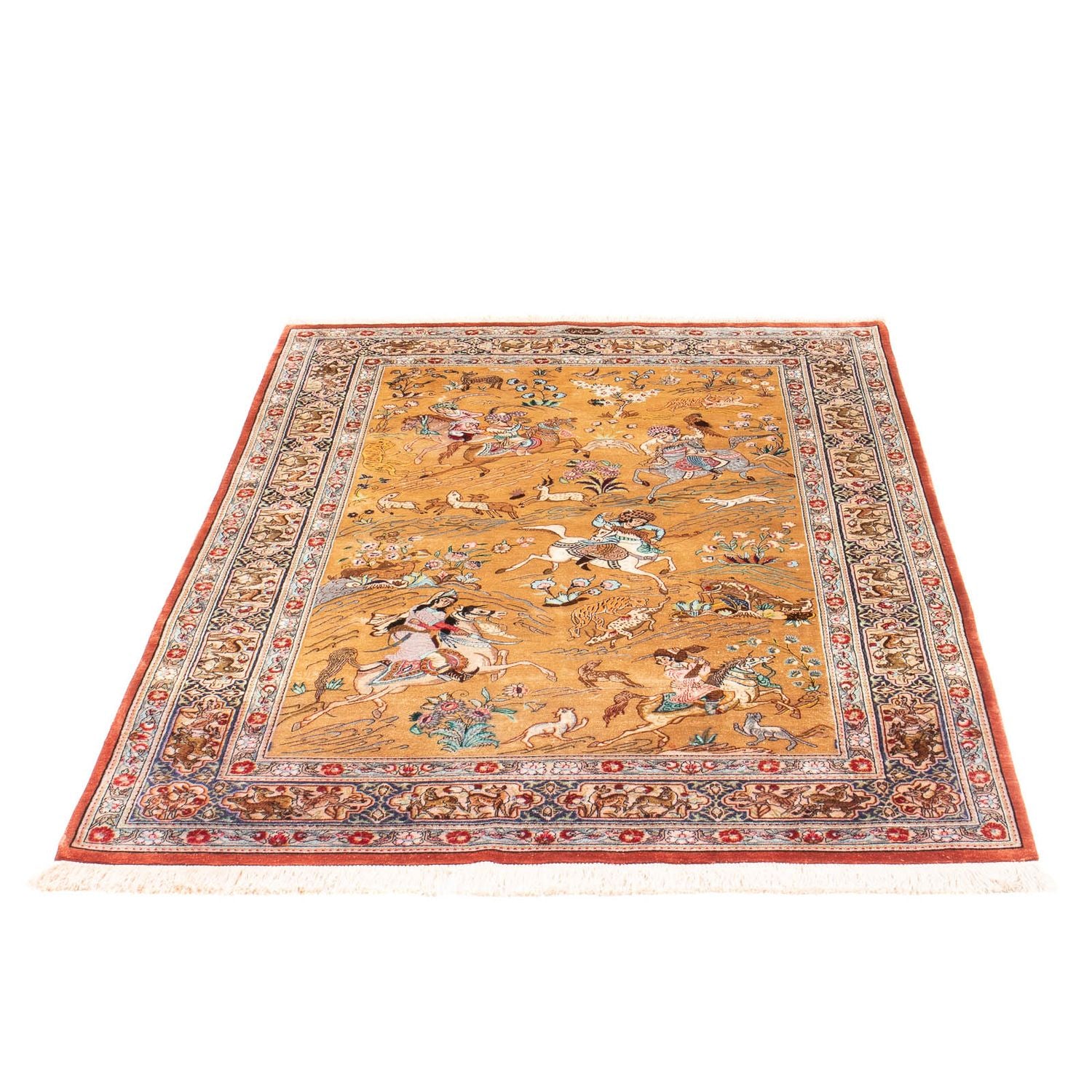 Tappeto di seta - Ghom seta - Premio - 156 x 100 cm - oro
