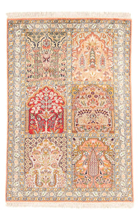 Tappeto di seta - Seta del Kashmir - 155 x 80 cm - multicolore