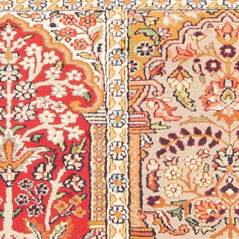 Tappeto di seta - Seta del Kashmir - 155 x 80 cm - multicolore