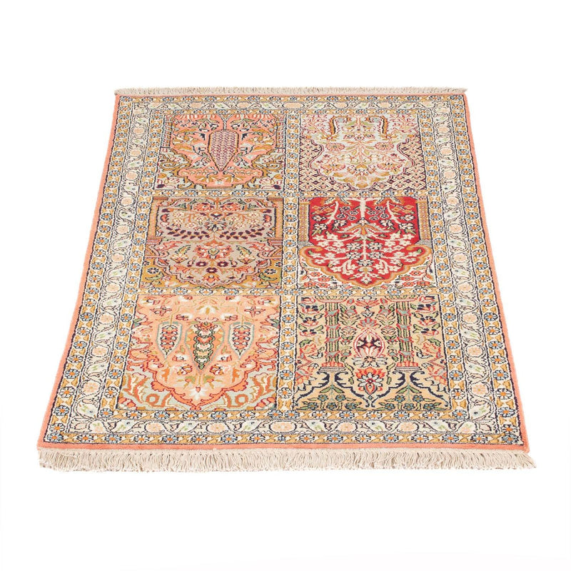 Tappeto di seta - Seta del Kashmir - 155 x 80 cm - multicolore