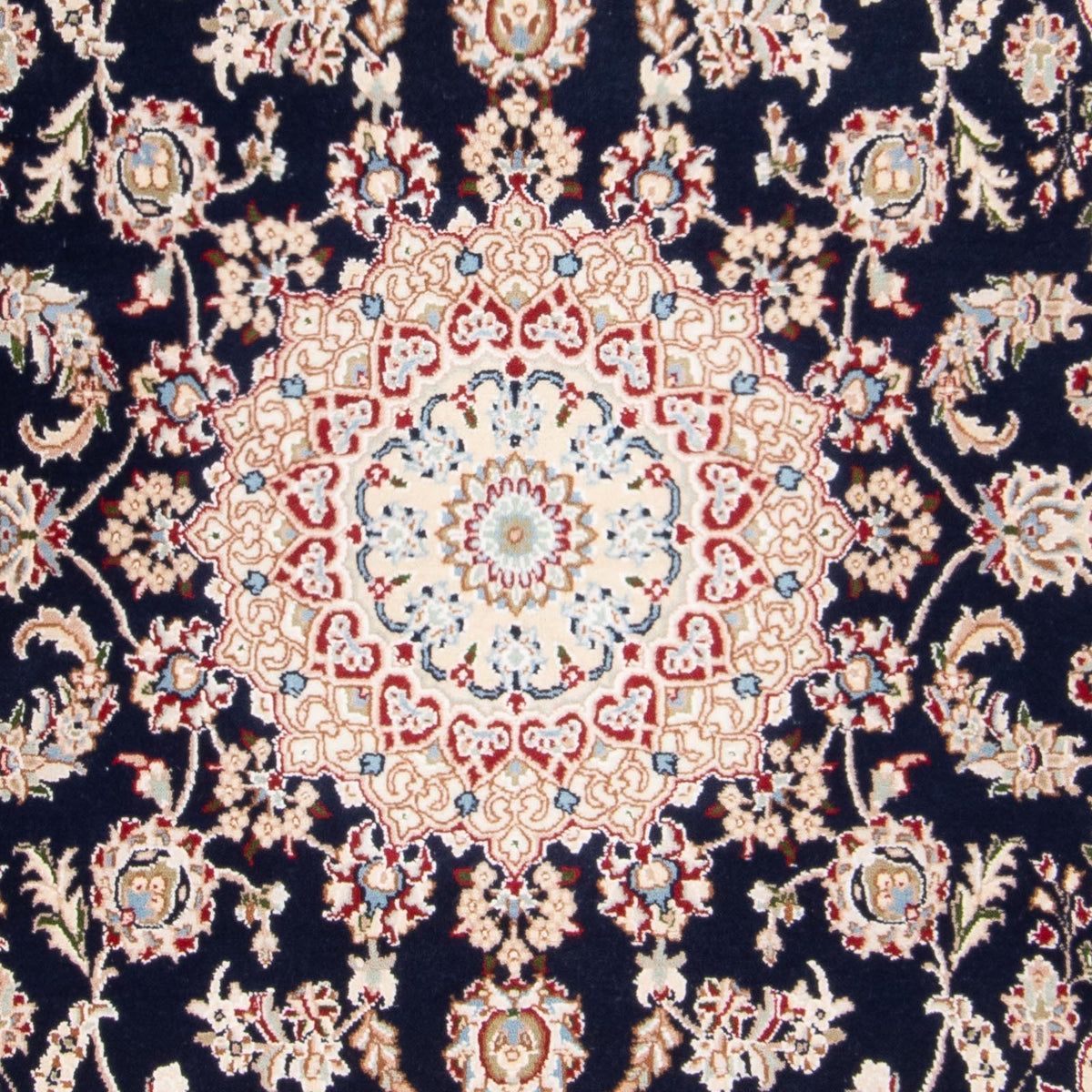 Tappeto orientale - Nain - Indus - 196 x 134 cm - blu scuro