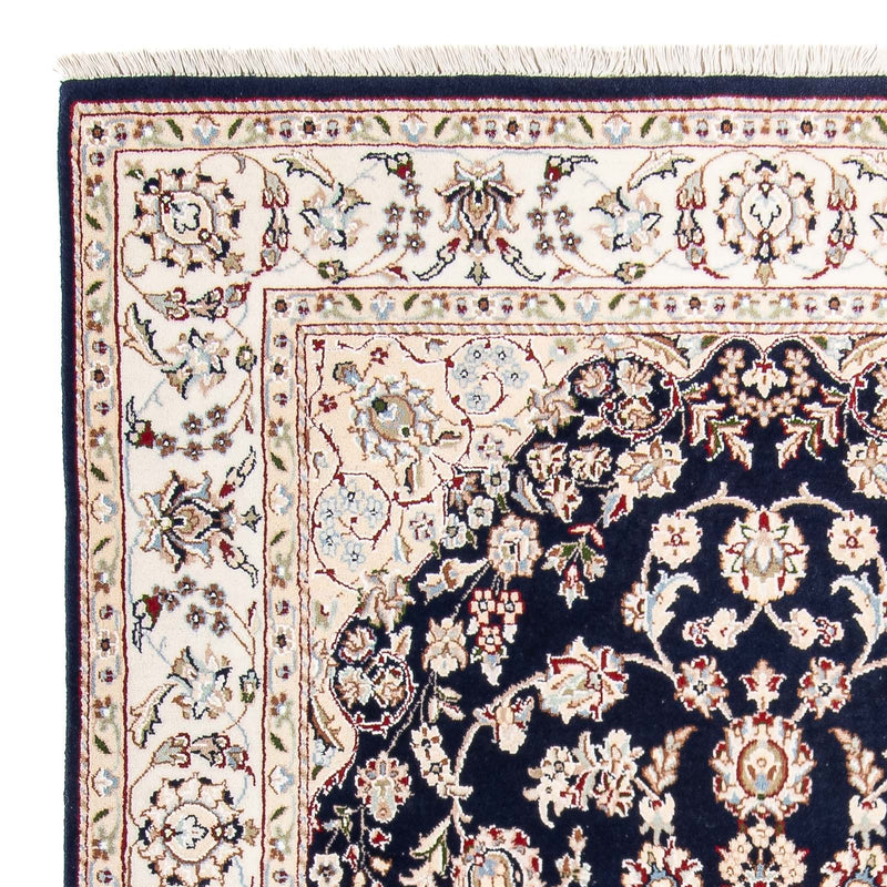 Tappeto orientale - Nain - Indus - 196 x 134 cm - blu scuro