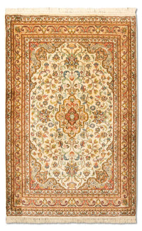 Tappeto di seta - Seta del Kashmir - 123 x 79 cm - beige