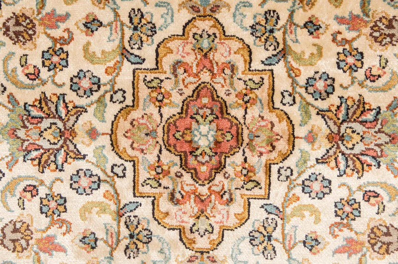 Tappeto di seta - Seta del Kashmir - 123 x 79 cm - beige