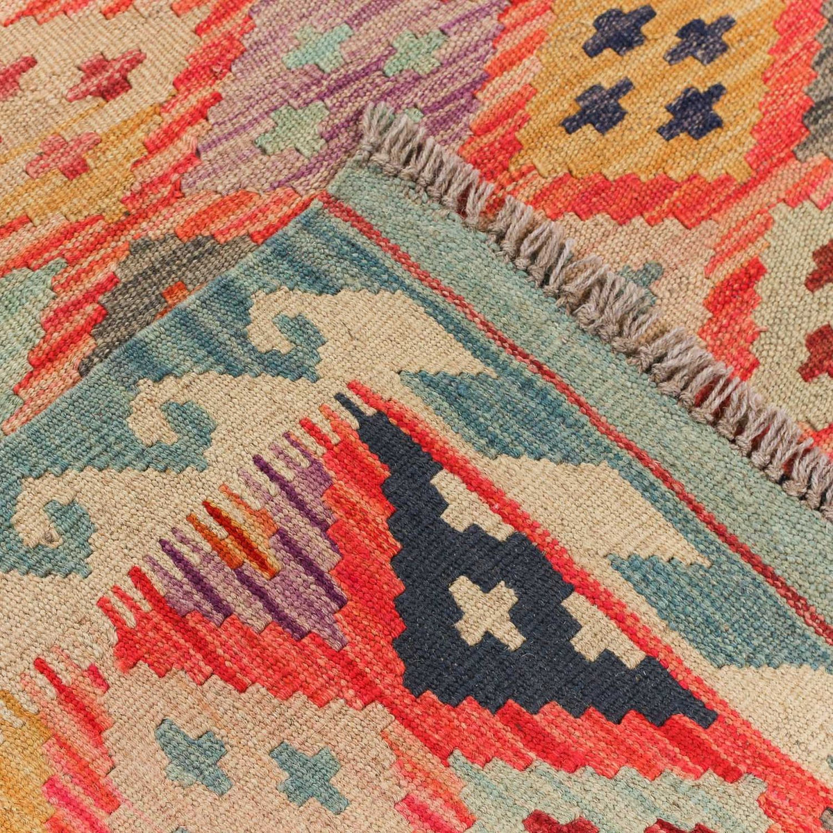 Tappeto Kelim - Splash - 197 x 148 cm - multicolore