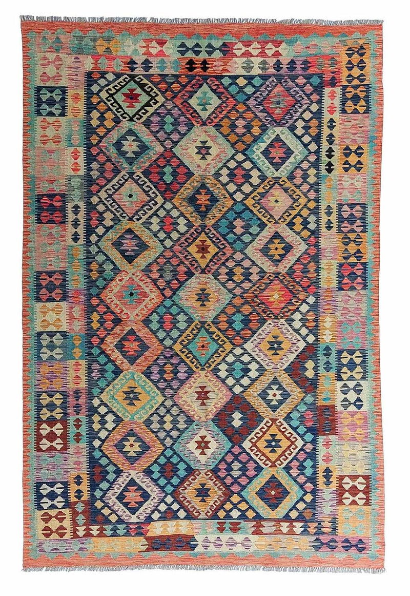 Tappeto Kelim - Splash - 295 x 203 cm - multicolore