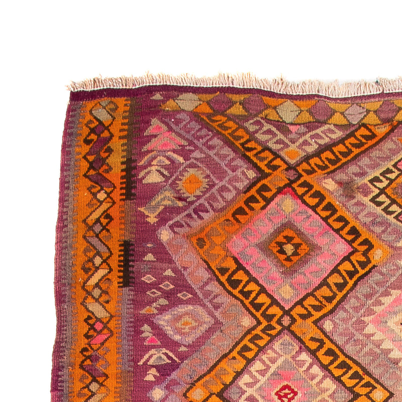 Tappeto corsia Tappeto Kelim - Vecchio - 320 x 155 cm - multicolore