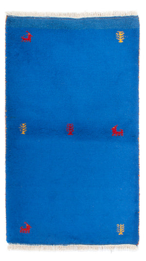 Tappeto Gabbeh - Indus - 160 x 90 cm - blu