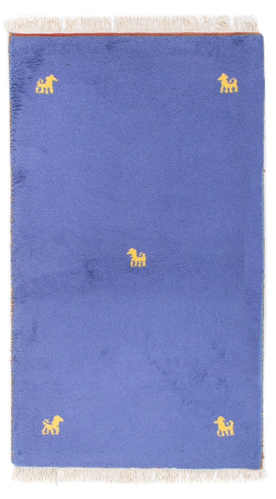 Tappeto Gabbeh - Indus - 160 x 94 cm - blu