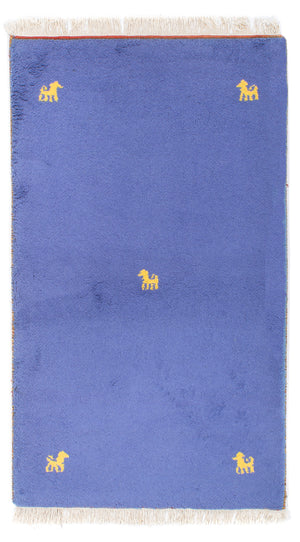 Tappeto Gabbeh - Indus - 160 x 94 cm - blu