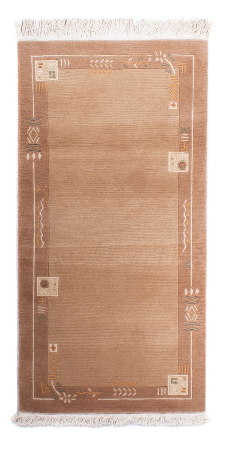 Tappeto Nepal - Reale - 144 x 73 cm - marrone chiaro