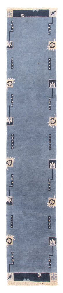 Tappeto corsia Tappeto Nepal - 330 x 69 cm - blu