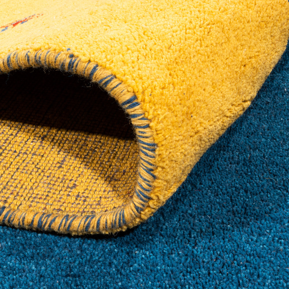 Tappeto Gabbeh - Indus - 346 x 254 cm - blu