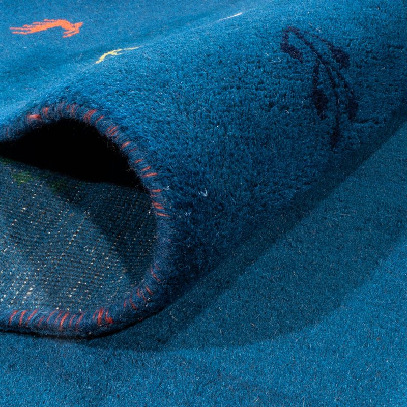 Tappeto Gabbeh - Indus - 395 x 313 cm - blu