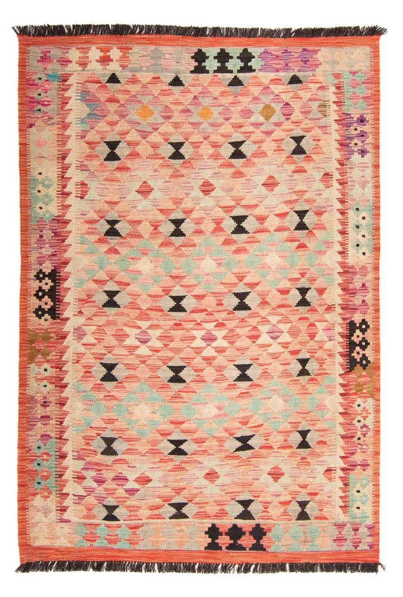 Tappeto Kelim - Splash - 177 x 120 cm - rosso chiaro