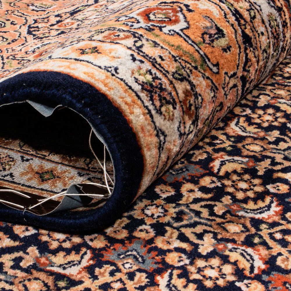Tappeto orientale - Bidjar - Indo - Reale - 309 x 203 cm - blu scuro