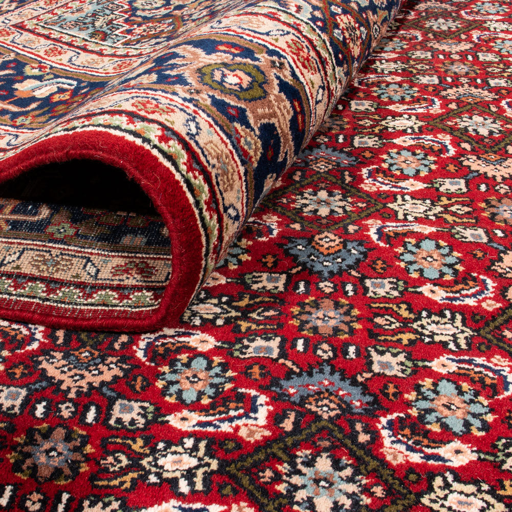 Tappeto orientale - Bidjar - Indo - Reale - 298 x 198 cm - rosso