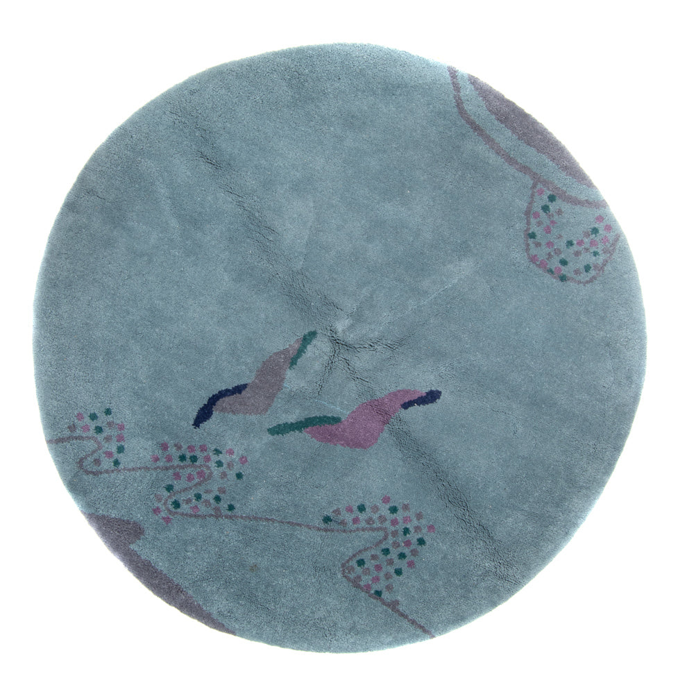 Tappeto Gabbeh - Indus rotondo  - 200 x 200 cm - blu