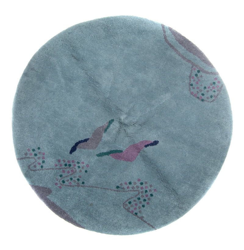 Tappeto Gabbeh - Indus rotondo  - 200 x 200 cm - blu