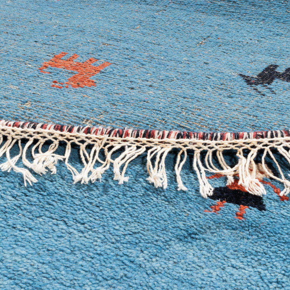 Tappeto Gabbeh - Indus rotondo  - 195 x 195 cm - blu