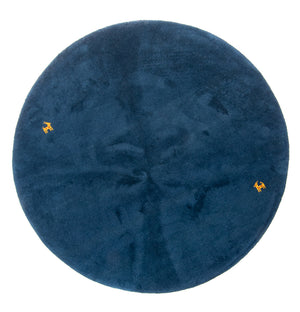 Tappeto Gabbeh - Indus rotondo  - 190 x 190 cm - blu