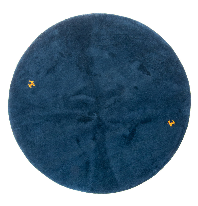 Tappeto Gabbeh - Indus rotondo  - 190 x 190 cm - blu