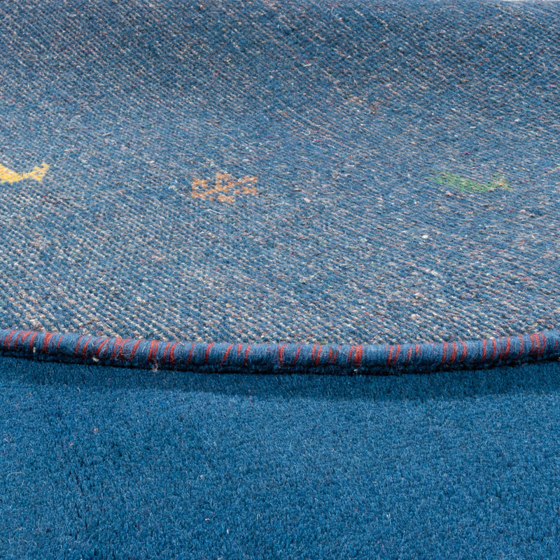 Tappeto Gabbeh - Indus rotondo  - 196 x 196 cm - blu