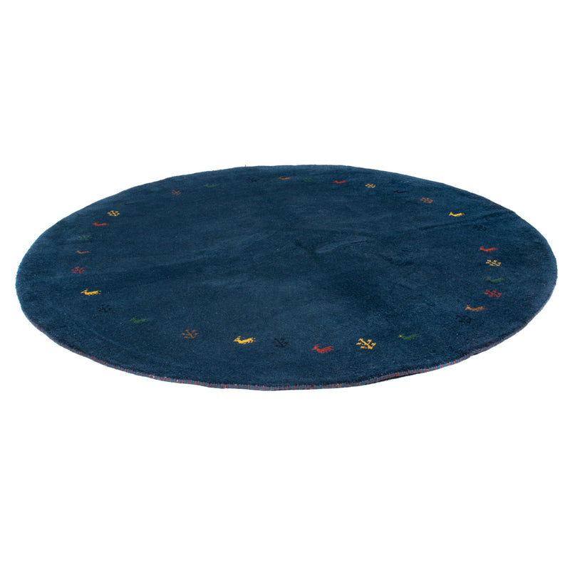 Tappeto Gabbeh - Indus rotondo  - 196 x 196 cm - blu