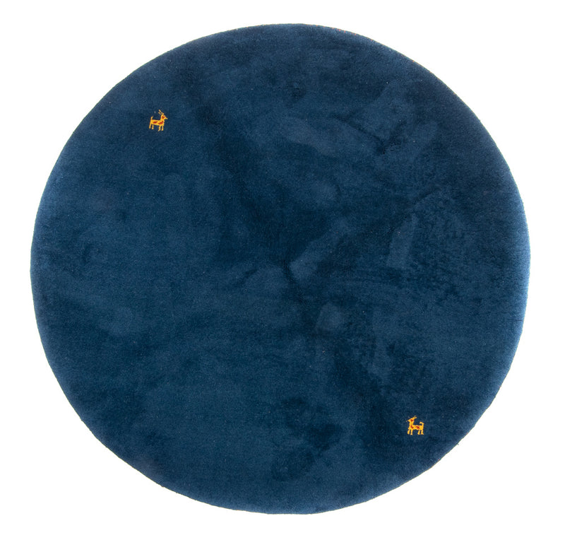 Tappeto Gabbeh - Indus rotondo  - 189 x 189 cm - blu