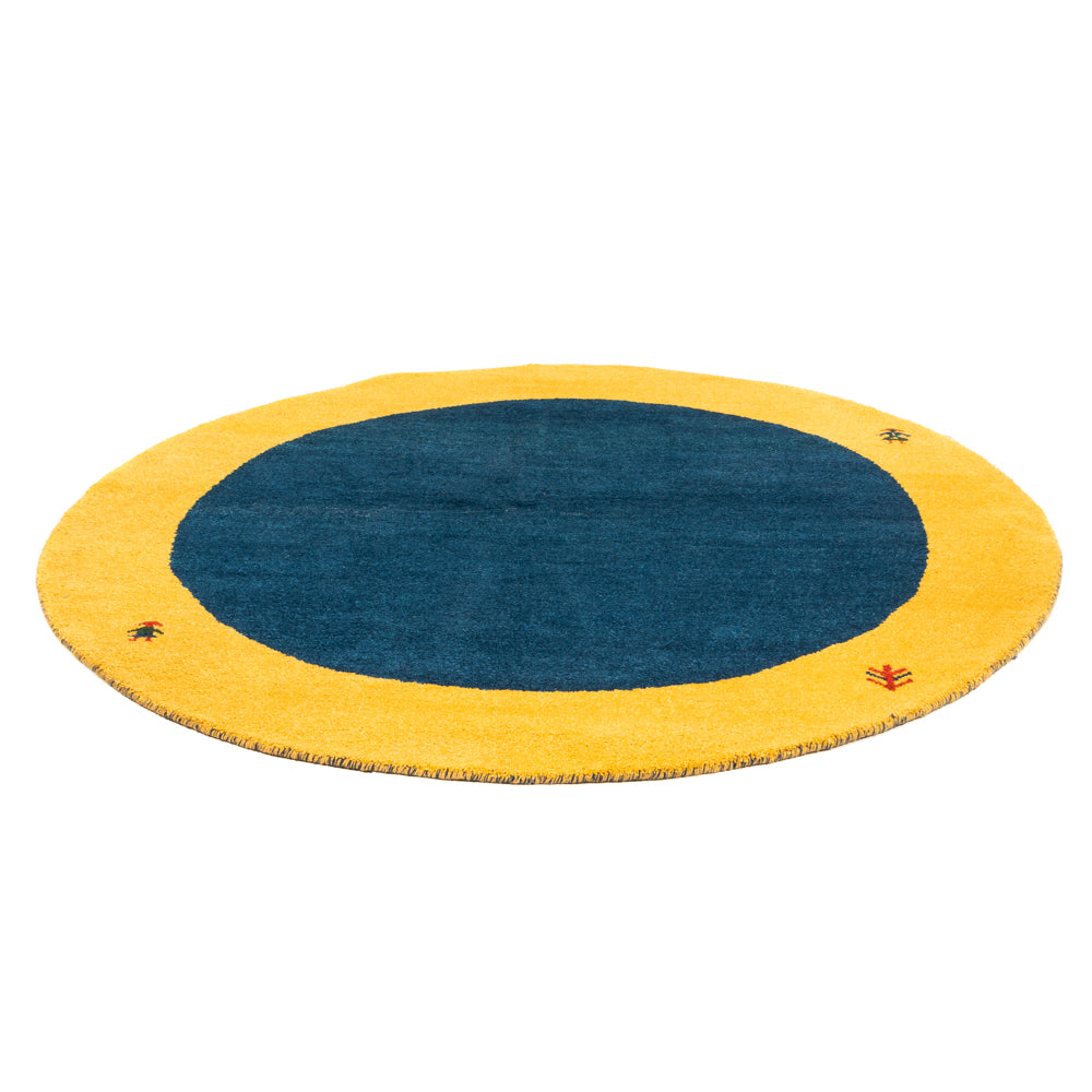 Tappeto Gabbeh - Indus rotondo  - 195 x 195 cm - blu