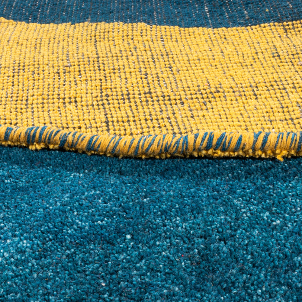 Tappeto Gabbeh - Indus rotondo  - 193 x 193 cm - blu