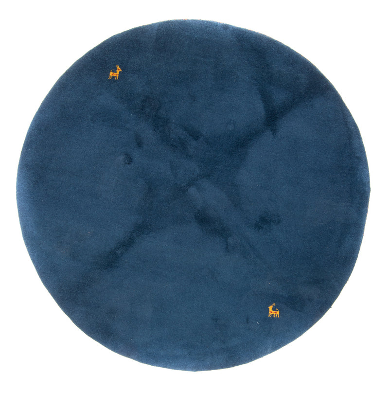 Tappeto Gabbeh - Indus rotondo  - 190 x 190 cm - blu