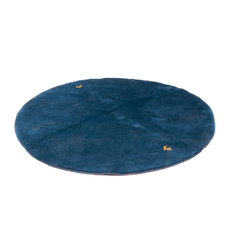 Tappeto Gabbeh - Indus rotondo  - 190 x 190 cm - blu