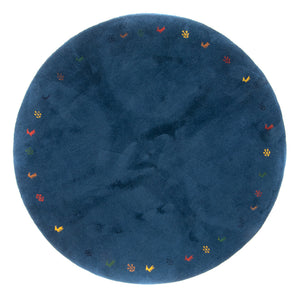 Tappeto Gabbeh - Indus rotondo  - 199 x 199 cm - blu