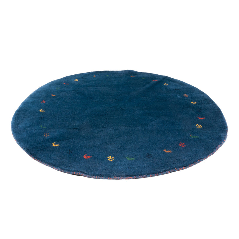 Tappeto Gabbeh - Indus rotondo  - 194 x 194 cm - blu