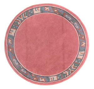 Tappeto Nepal rotondo  - 197 x 197 cm - fucsia