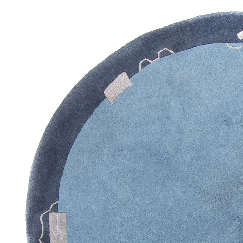 Tappeto Nepal rotondo  - 210 x 210 cm - blu