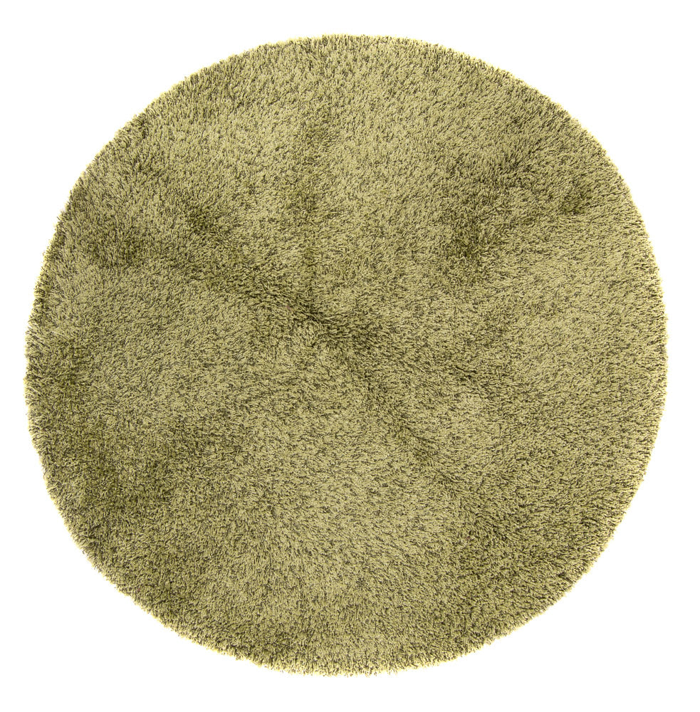 Tappeto a pelo alto rotondo  - 200 x 200 cm - verde oliva