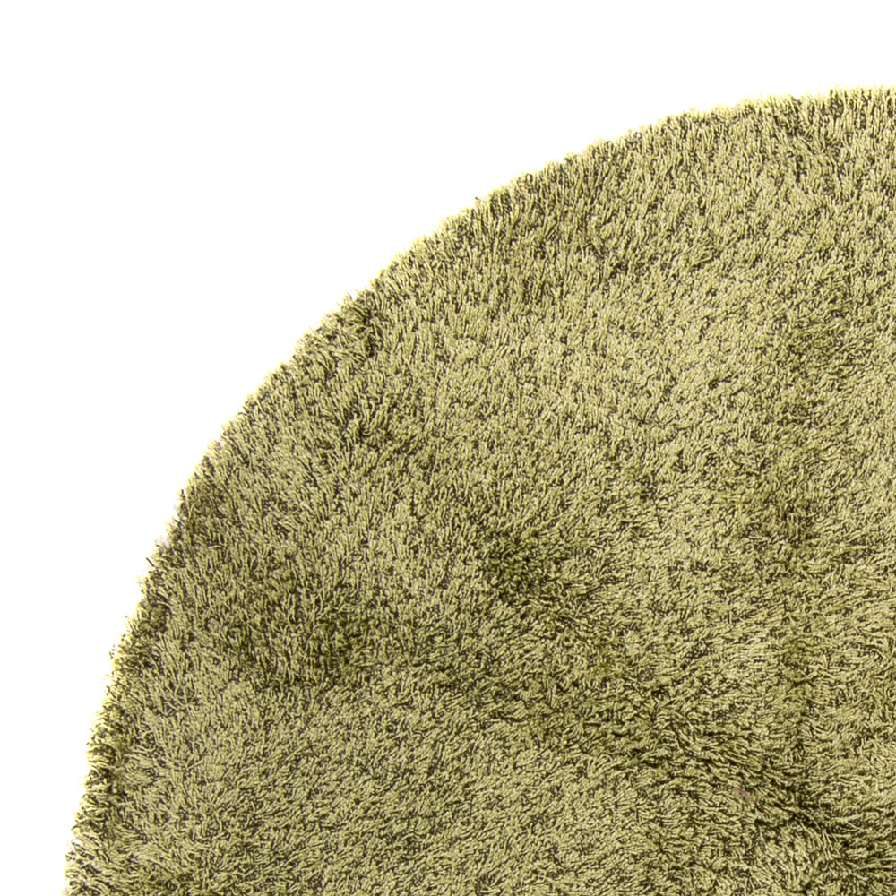 Tappeto a pelo alto rotondo  - 200 x 200 cm - verde oliva
