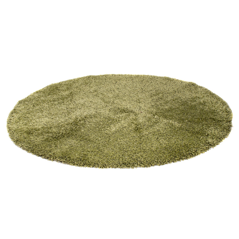 Tappeto a pelo alto rotondo  - 200 x 200 cm - verde oliva